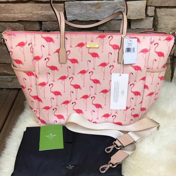 ❤️Kate Spade New York Shore Street Adaira Flamingo Baby Bag - Picture 16 of 17